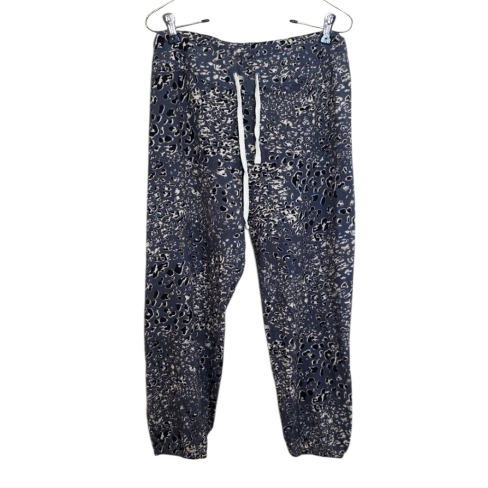 SUNDRY x Anthro Leopard Print Jogger Sweatpants Grey Charcoal Size 1 (Small) - Picture 3 of 11